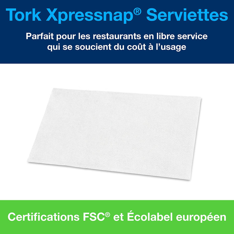 Tork xpressnap®serviettes de table enchevetrees 1plis 21,3x33cm systeme n4 blanc- colis de 5 paquets de 225_2