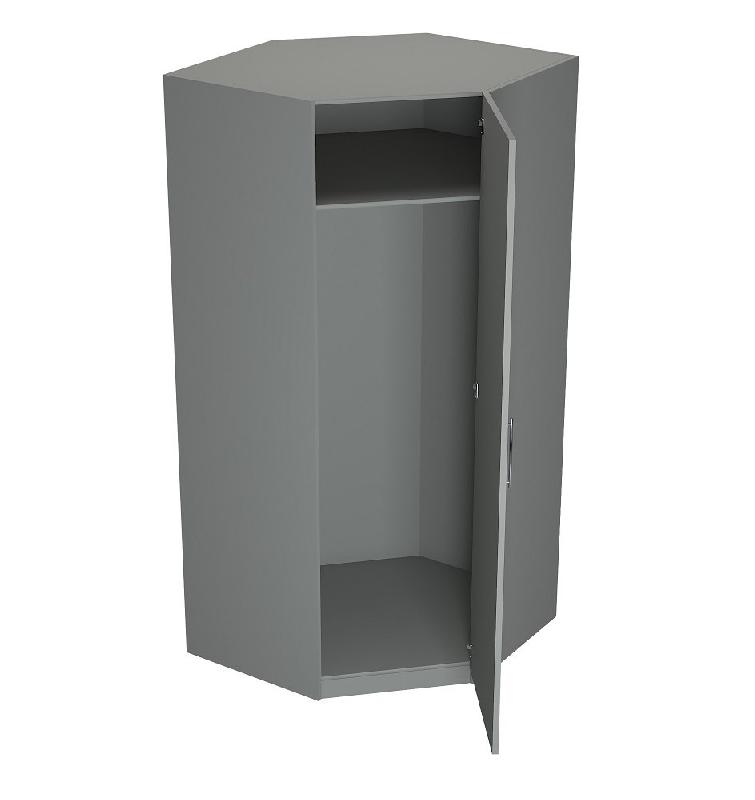 Composition armoire lit escamotable SMART-V2 gris mat - couchage 160 x 200 cm - 2 colonnes rangement + angle - dimensions 375 x 100 cm_2