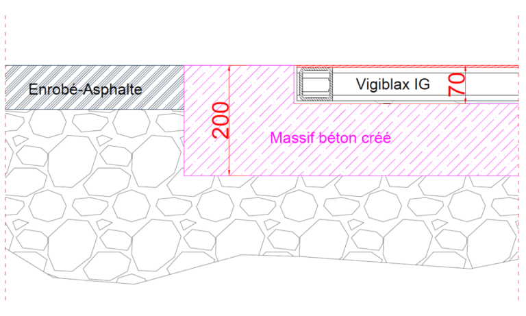 Bloqueur de route version encastrée VIGIBLAX IG certifiée N2A - 7,5T -  50KM/H_2
