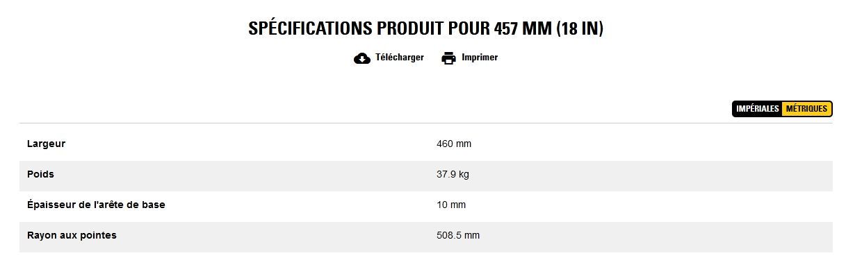 Godet d'excavation-mini-pelle - caterpillar finance france - 457 mm (18 in) - poids 37.9 kg_2
