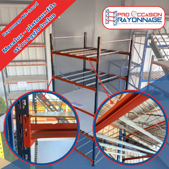 Rack Mi-lourd - Hauteur 3000mm, Longueur 1200mm, Profondeur 700 ou 1200mm - Mecalux M7_2