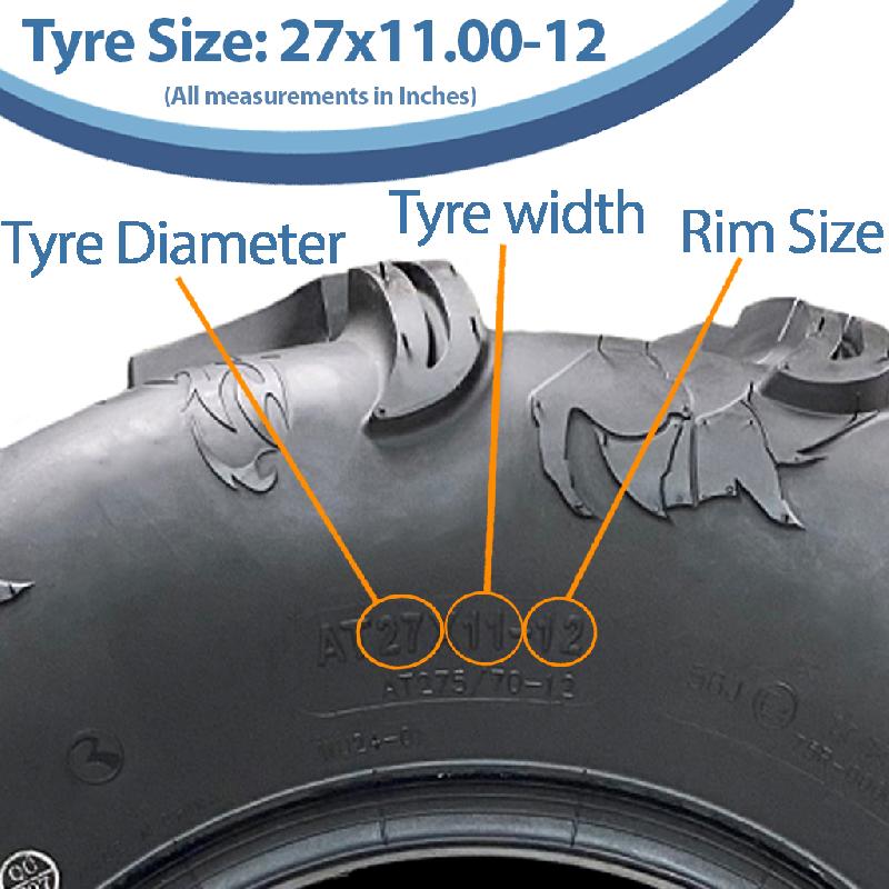 27x11.00-12 Pneus ATV 275/70-12 6ply WU24 OBOR Scoprio 56J Road Legal (Set of 4)_2