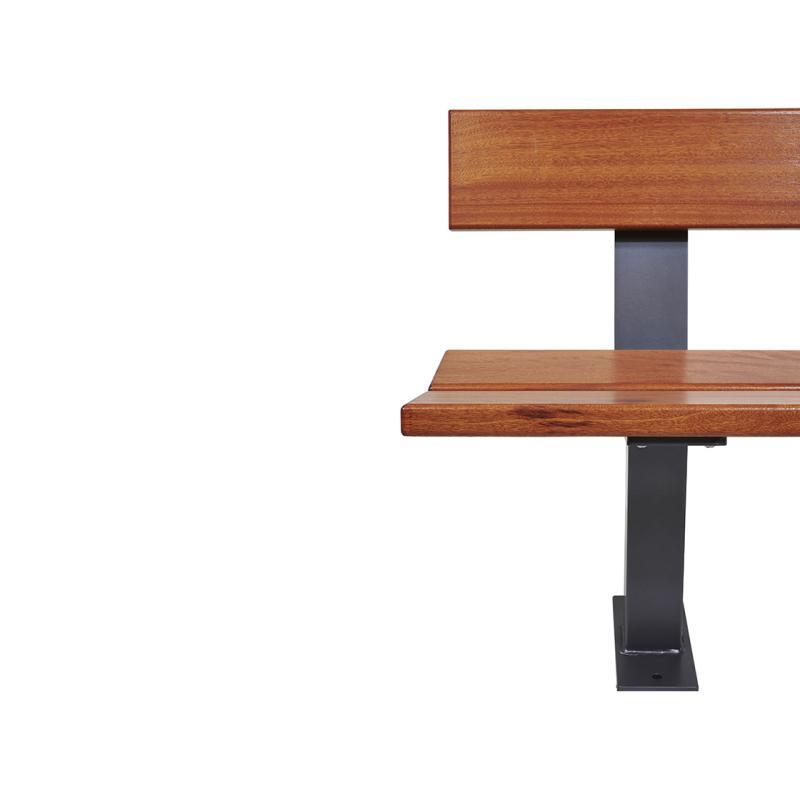 Banc bois et acier robuste - Modèle Pagode - Réf : 299444.Gpro.Chec_2