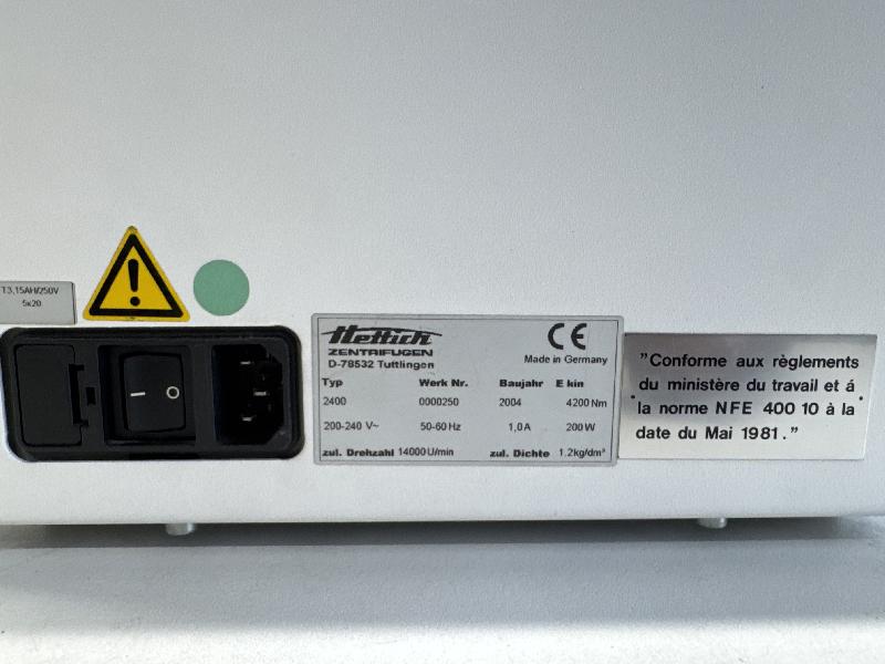 Centrifugeuse Hettich Mikro 200_2