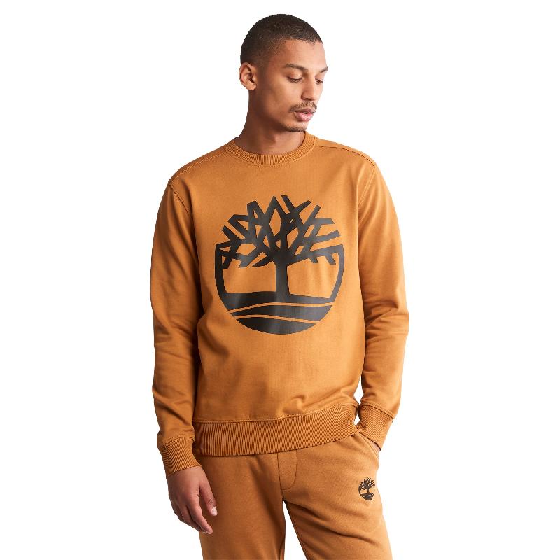 Sweatshirt Core Tree col rond - Timberland - Réf : TB0A2BJ8 - coton et polyester - logo arbre sur la poitrine_2
