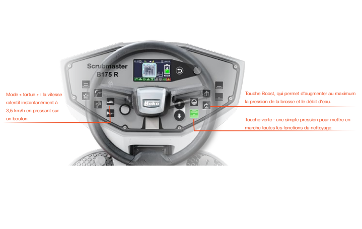 Autolaveuse autoportée - Scrubmaster B175 R Hako - haute performance pour sols inclinés et grandes surfaces_2