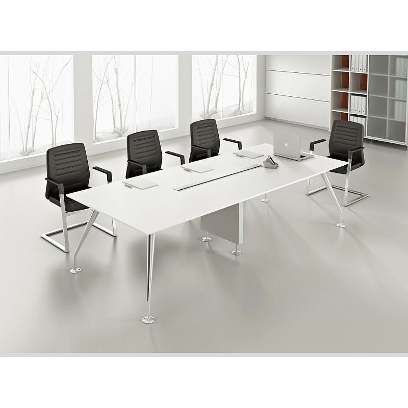 Bureau de direction ENOSI LAS avec retour sur meuble de rangement et table triangulaire - L 200 x 235 cm_2