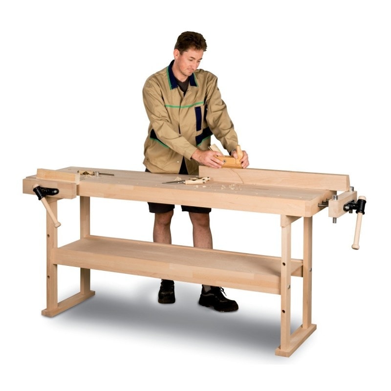 Établi d'atelier Holzkraft HB 1901 - Hêtre massif - Charge max 350kg - 5101911_2