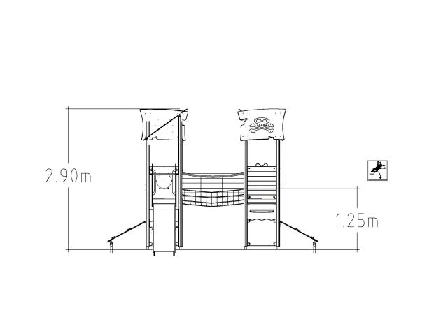 Structure multi-jeux 3 à 5 ans - UniMini Edmund - 8057449 - Hags - Poteaux bois et panneaux HPL_2
