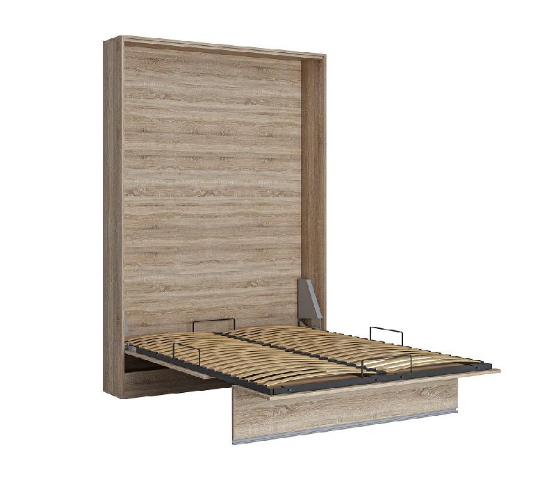 Armoire lit escamotable BERMUDES - chêne - 140x200 cm - ouverture assistée et sommier à lattes_2