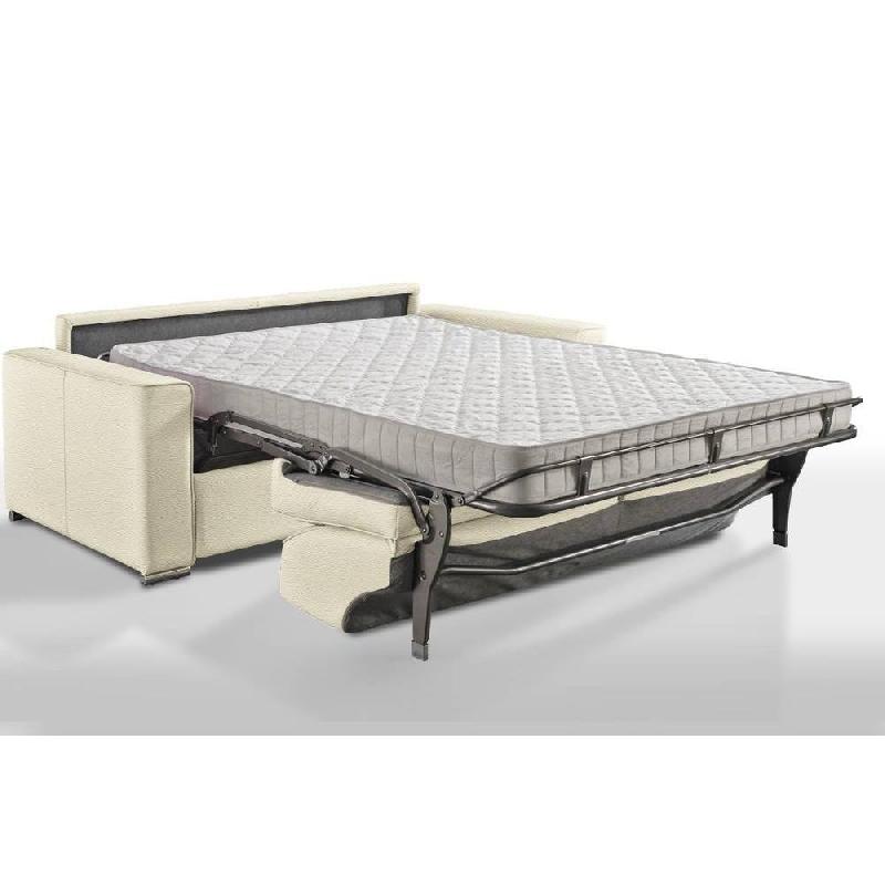 Canapé convertible 3-4 places Excellence - Matelas Memory 18 cm inclus - Sommier à lattes RENATONISI - Polyuréthane écru_2
