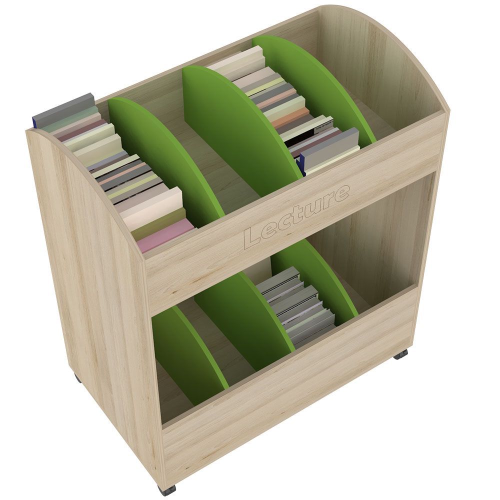 Desserte à roulettes - Bac à livres - Réf. LEC.CHB - Dimensions L850mm x H690mm x P400mm_2