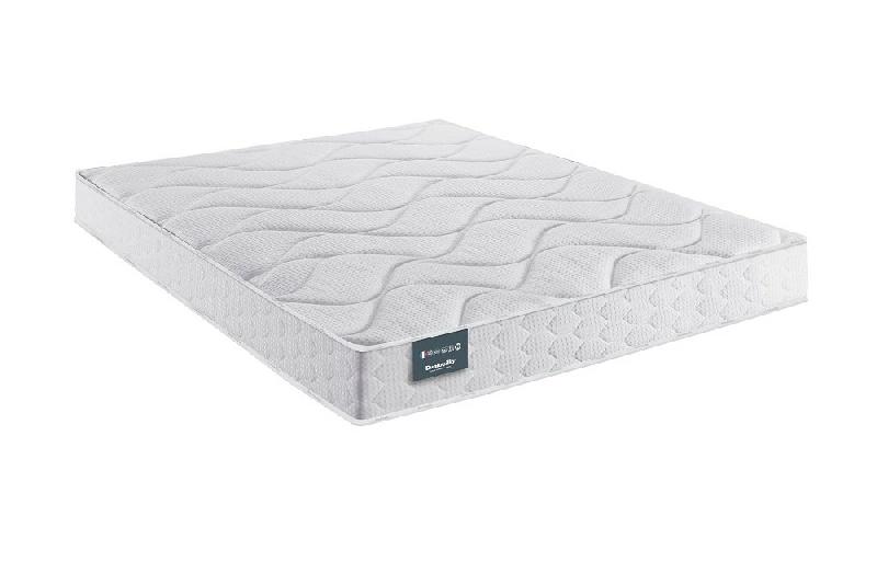 Ensemble lit Dunlopillo 160x200 cm Eugen - Matelas 18 cm Aérial 2.0®, double sommier déco gris et pieds bois laqué_2