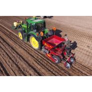 Machine de plantation avec distance entre rangs ajustable