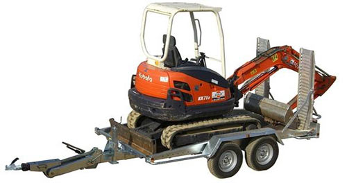 Remorque porte-engins Lider - 2 essieux - PTC 3500 kg - châssis tubulaire mécano-soudé galvanisé_2