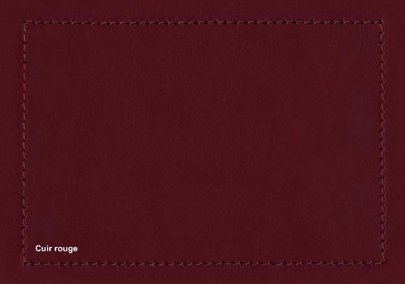 Table de réunion rectangulaire série X10 finition hébénisterie - Officity - 560, Orme gris, Cuir rouge_2