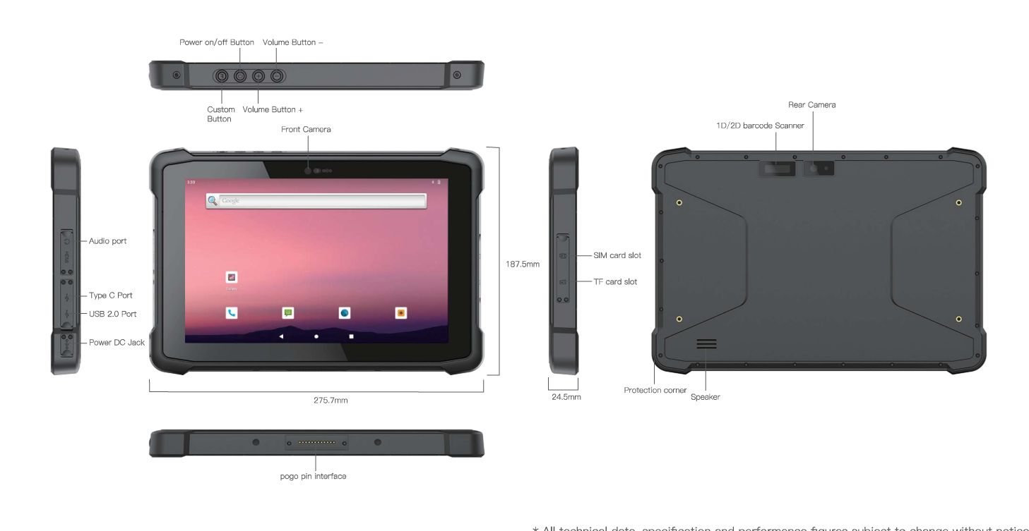 Tablette PC robuste avec écran 10.1 pouces - StrongPad - Android 12 / 14 - IP65 / 4G/5G pour interventions terrain_2
