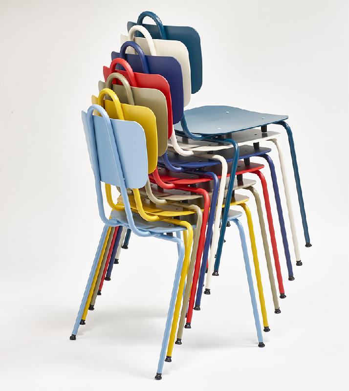 Chaise School - Mobilier pour terrasses CHR - Hauteur 84 cm, Largeur 50 cm, Profondeur 49 cm_2