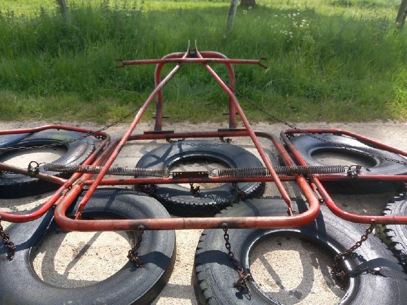 Herse de prairie NC à pneus - Occasion - 3m de large avec 7 pneus et repliage manuel_2