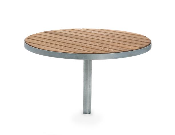 Table publique ronde Sofiero - 8058456 - Hags - 1,1m en Bilinga/VFZ, scellement béton_2