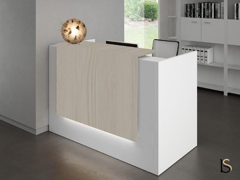 Borne d'accueil compacte Z2 - Officity - 126, Blanc, Orme blanchi_0