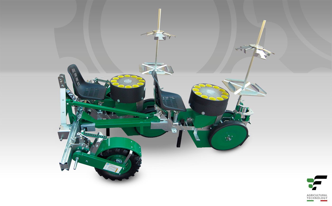 Fast - Planteuse semiautomatique Fedelemario - Distance 24 à 40 cm - Distributeur rotatif horizontal à 12 ou 9 godets_2