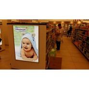 8060 - Cadre porte-affiche à clapets LED rétro-éclairé - Afix Diffusion - Format A4 - Aluminium anodisé_2