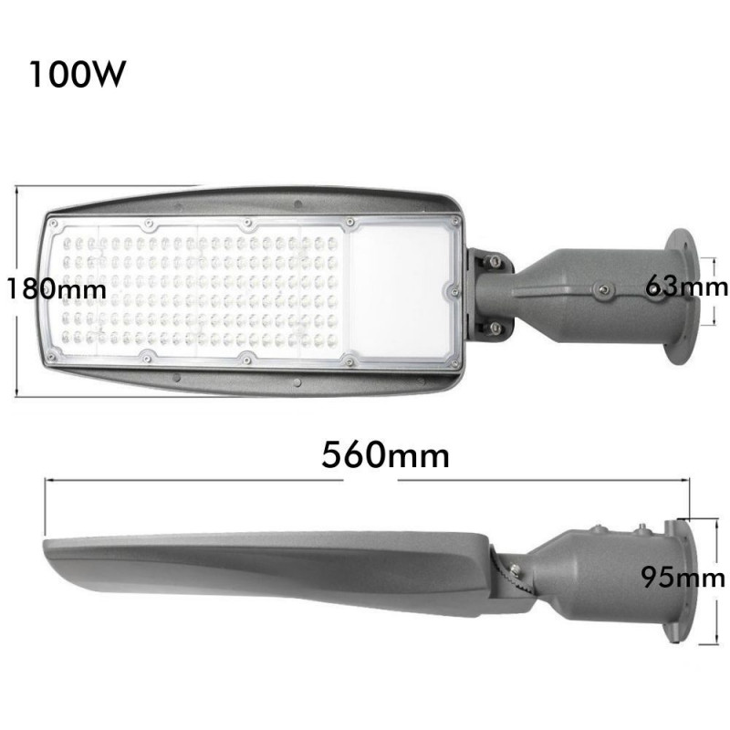 Réverbère LED 100W orientable - Chip Lumileds - Référence Lumi100 - IP65 - 15000 Lumens - 4000K-5000K_2