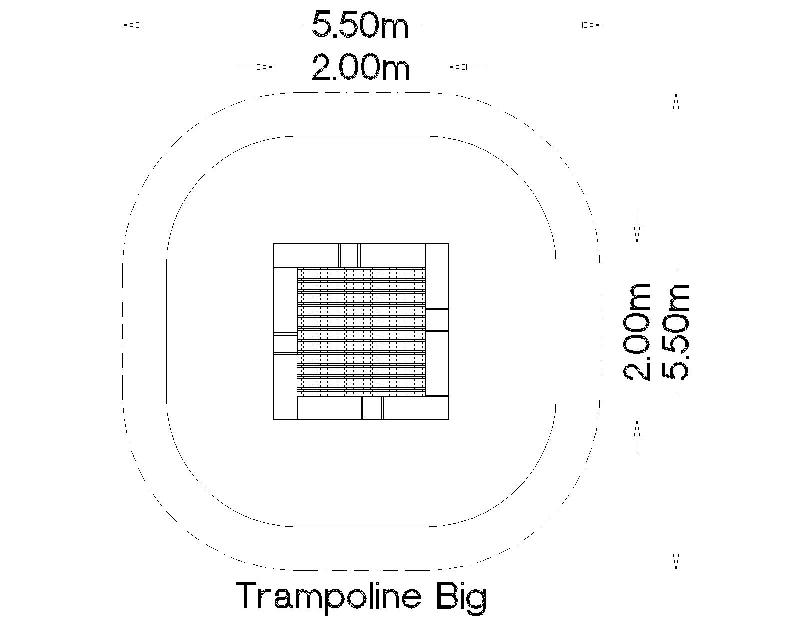 Grand trampoline réf-8066467 - poids max utilisateur - montage 4h - dimensions 2000x2000x440 mm_2