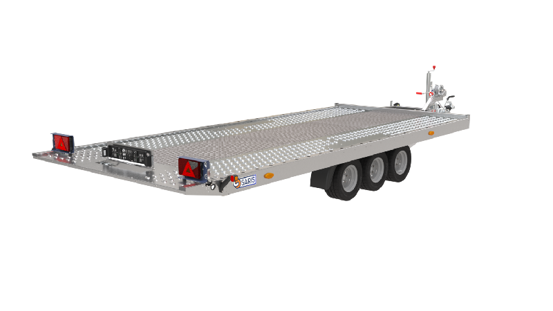 Porte voiture SARIS AT 480 200 3 K - basculement hydraulique - 3 essieux - PTAC : 3500 kg - 480 x 200 cm - Reference -MC 255 133 1350 1_2