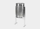 Poubelle publique Novatilu - corbeille Barcelona inox - 60 litres - Up3i_0