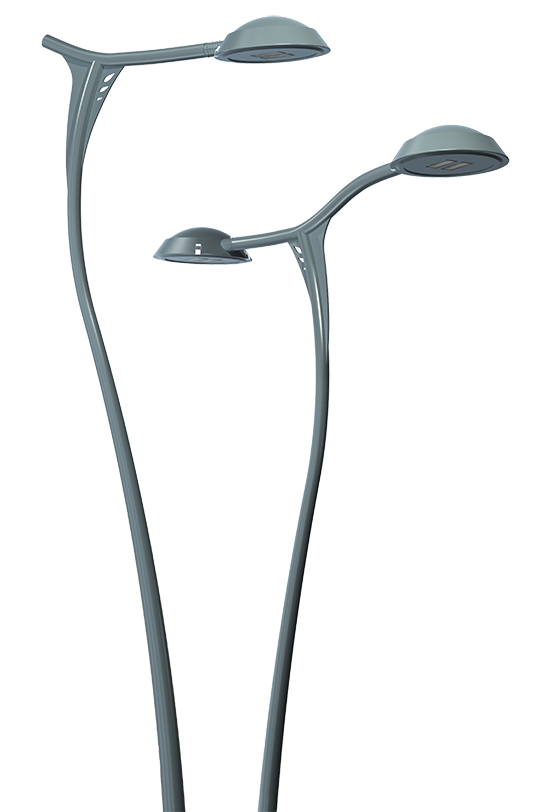 Lampadaire urbain confluence / led / en acier galvanisé thermolaqué_0