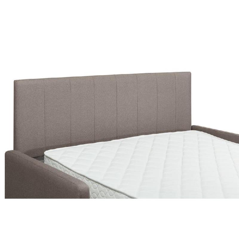 Canapé convertible compact Plaza - Tête de lit intégrée - Matelas 16 cm - Système express 160x197 cm - Tweed taupe_2