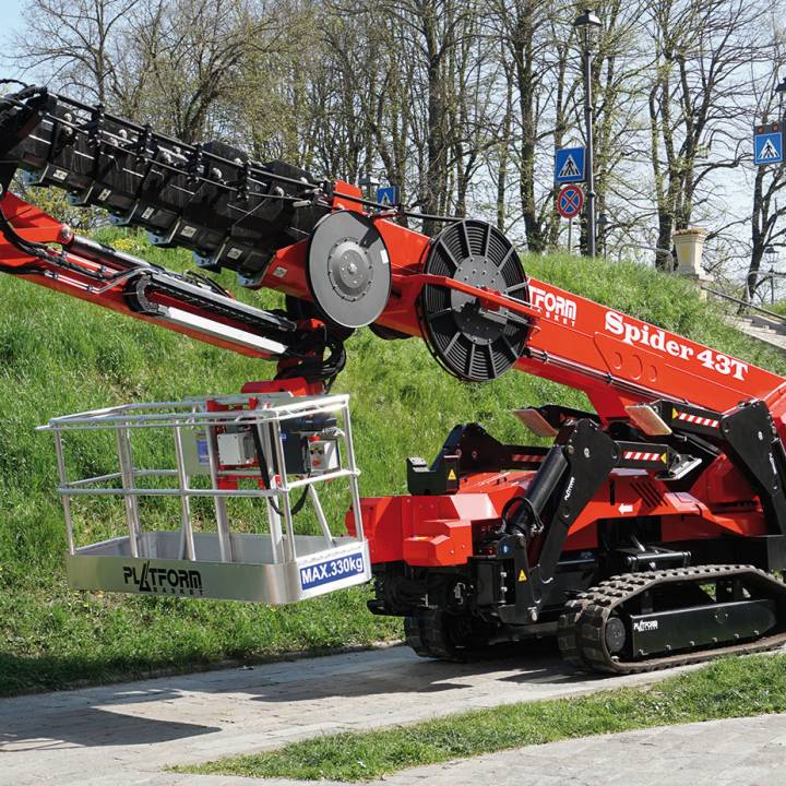 Nacelle araignée sur chenille Spider 43 T - Sécurité et stabilité jusqu'à 43,18m de hauteur avec portée latérale de 17,33m_2
