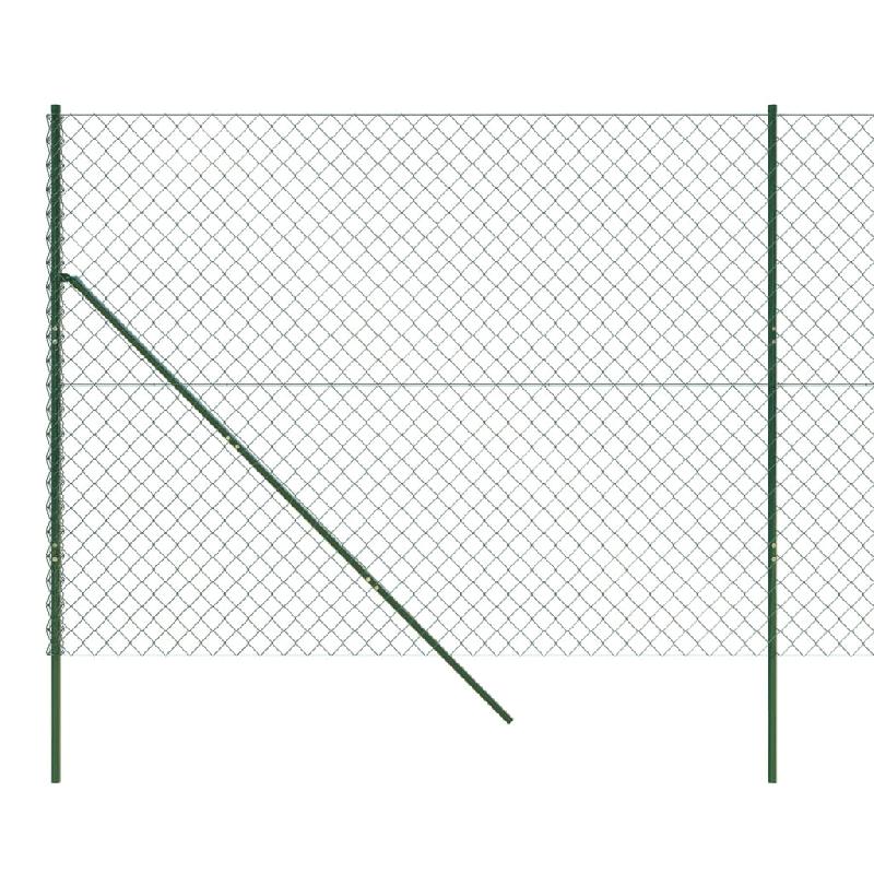 Vidaxl clôture en mailles de chaîne vert 1,8x25 m 153917_2