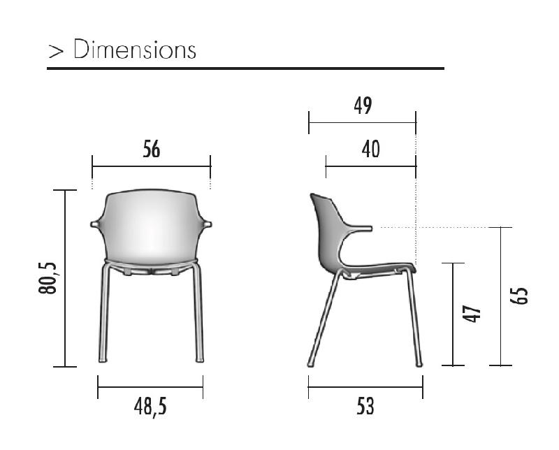 Chaise polyvalente Frill - Mobel Linea. - Blanc_2