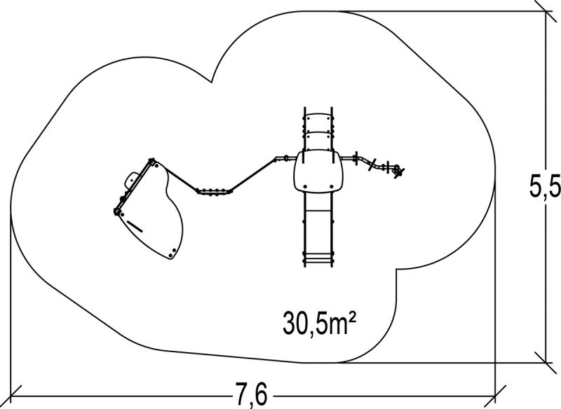 Diabolo baby - structure pour aire de jeux - proludic - largeur 4,57 m - réf. J38707®_2