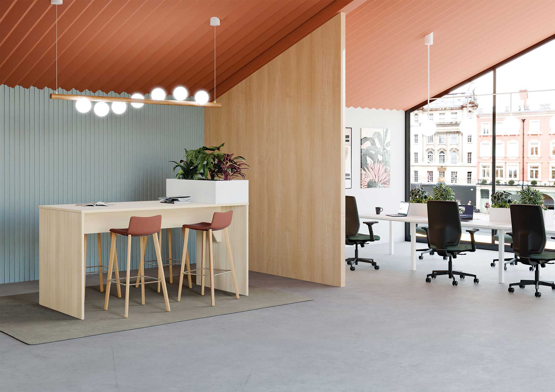 Table coworking très résistante et stable - Haute Share - Design moderne, personnalisable et fabrication française_2