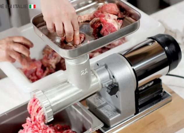 Hachoir à viande électrique n°22 Elegant Tre Spade - 1000W - Acier inoxydable - 80 à 120kg/h_2