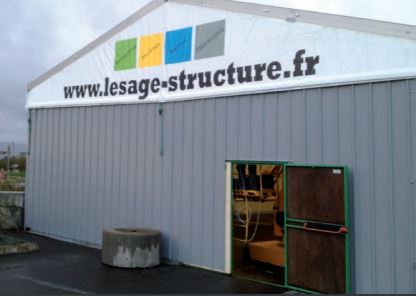 Tente de stockage fermée classique - structure fixe en aluminium avec ancrage au sol par platine - 25 x 10 x 4 m_2