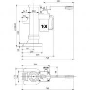 RMH Cric à patte - Rema Holland - construction robuste, rotatif 360°, poids : 25 à 102 kg_2