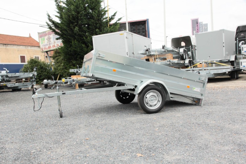 Remorque sans frein équipée d'un timon en v pour le transport multi usage - erde expert - lc 251 galva_2