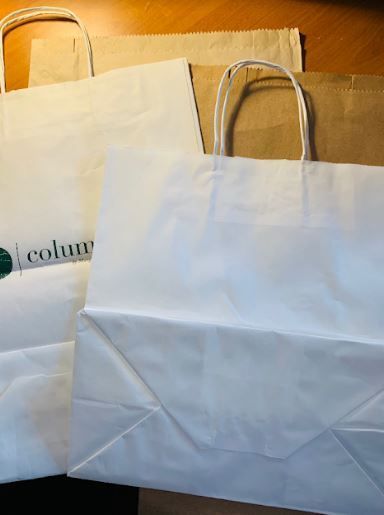 Sac kraft éco personnalisable - brun, blanc ou couleur - tout format avec ou sans marquage/ Vente à emporter_2