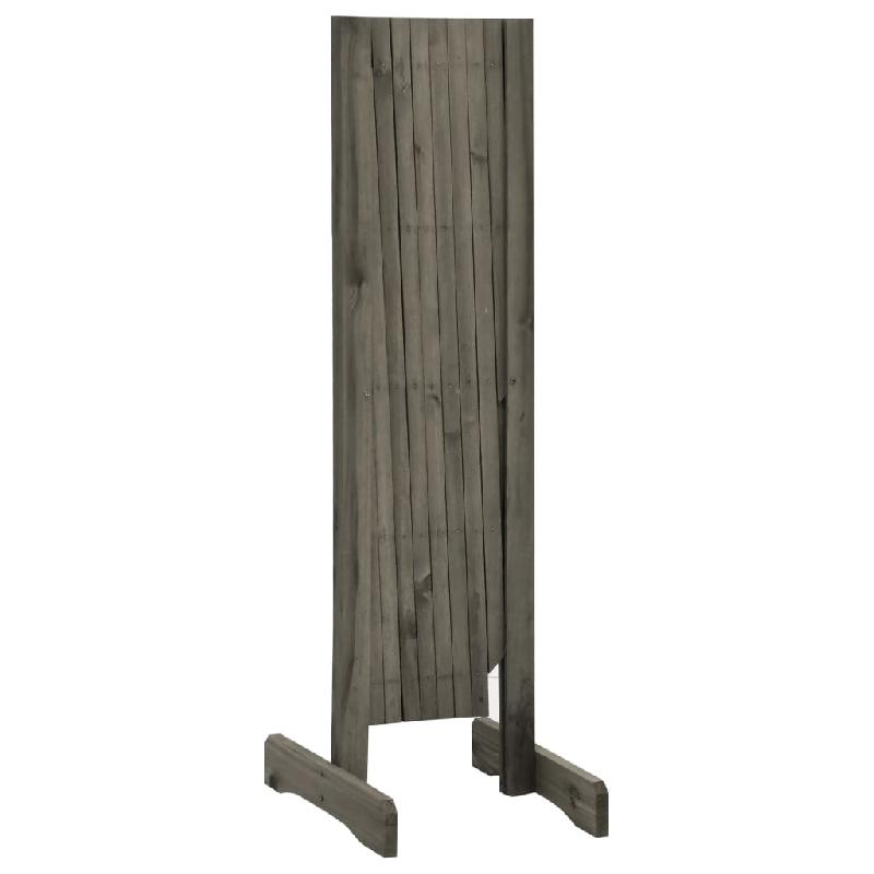 Vidaxl clôture en treillis de jardin gris 150x80 cm bois de sapin 314827_2