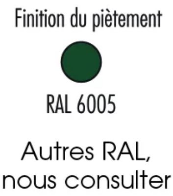 Banc public Chicago - 6 lames en bois traité - Longueur 195 cm - Piétement double en acier - Livré monté_2