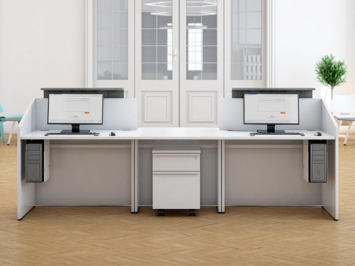 Banque d'accueil modulaire POGO - Design simple et élégant - Fabrication française - Configurations variées et PMR_2