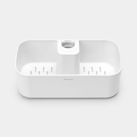 Serviteur de douche -White ReNew de Brabantia - Rangement pratique et compact pour shampoings, gels douche et accessoires_2