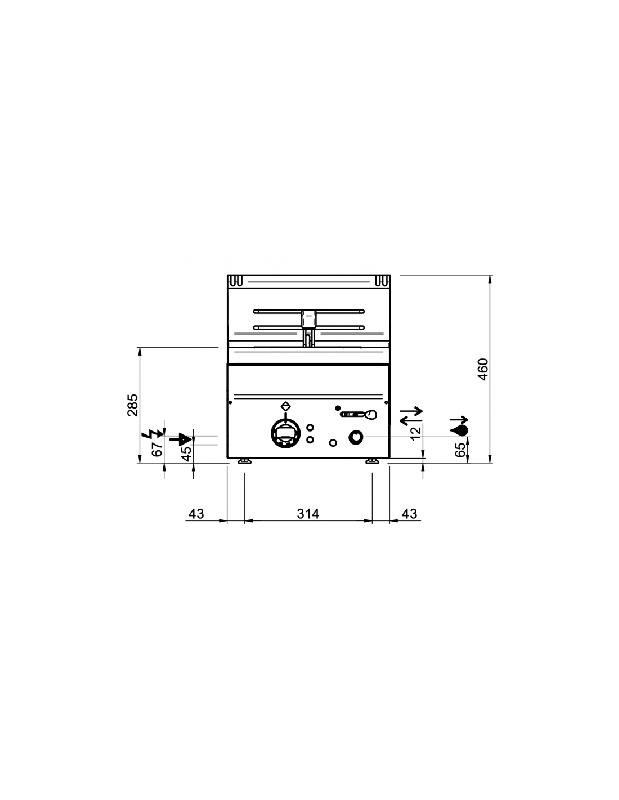 Friteuse électrique - 10 litres, acier inoxydable, vidange, thermostat de sécurité - MBM_2