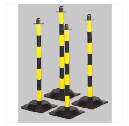 Poteau de signalisation - Direct Signalétique - Quatro avec pied en caoutchouc 1,6 kg - Lot de 4_2