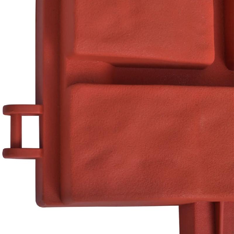 Vidaxl clôture de jardin avec design de briques 11 pcs 141257_2